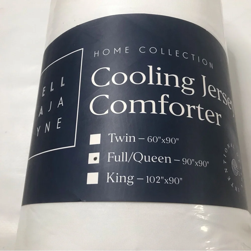 Ella Jayne Cooling Jersey Comforter White Queen 90 x 90